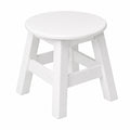 Runder Holz-Blumenhocker 25 cm, Weiß, Landhausstil