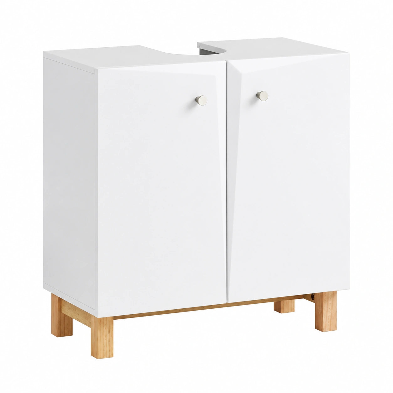 Modernes SoBuy Waschbeckenunterschrank Weiß 60x60x30cm