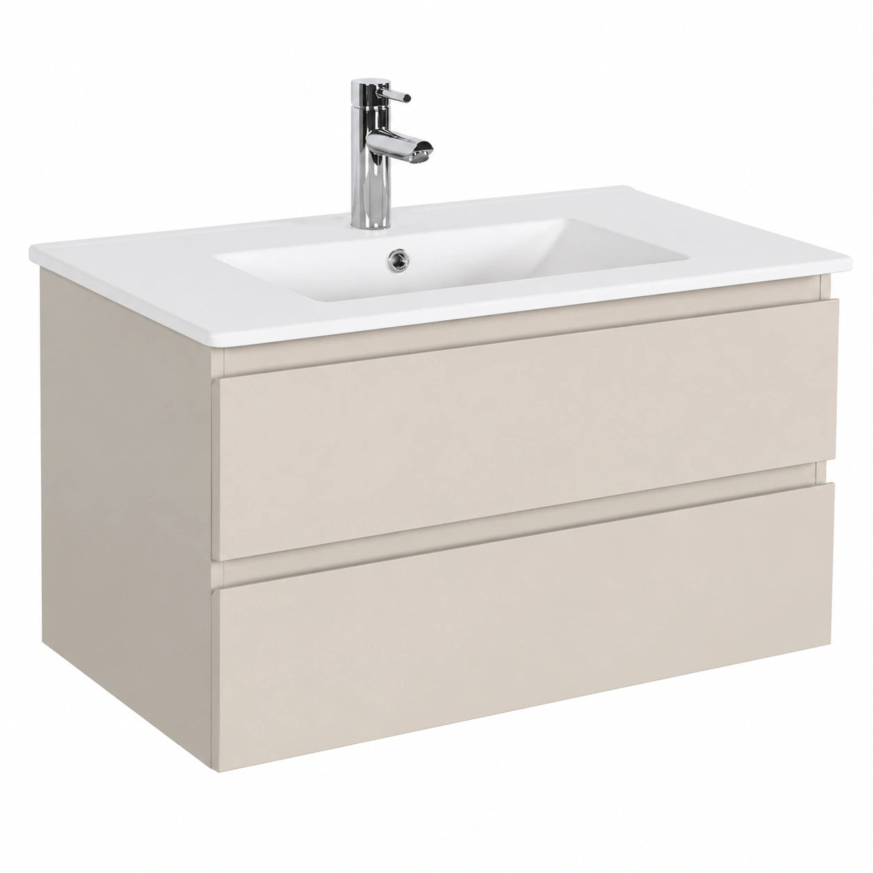 MOB-IN Moderner Waschtisch 80 cm mit Waschbecken Sorrento