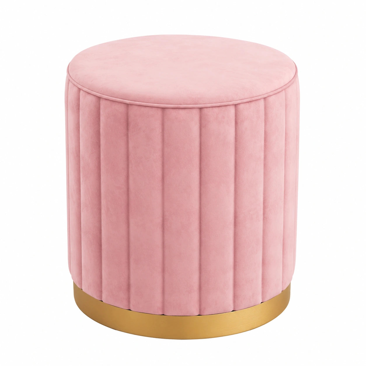 Moderner Samt-Hocker mit Stauraum, perfekt für Wohnzimmer oder Schminkbereich