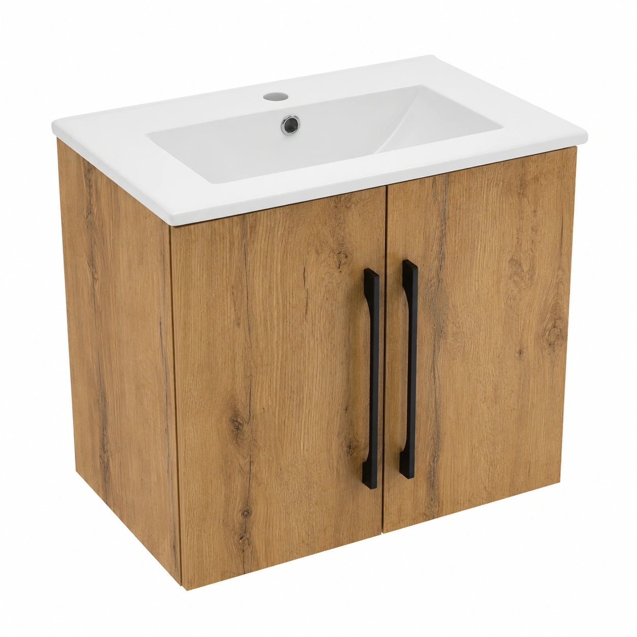 Waschtischunterschrank Eiche Lancelot 60x39x56 cm für Gäste-WC